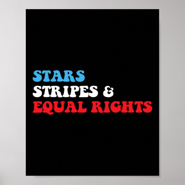 Affiche Stripes Et Égalité Des Droits 4 Juillet Femmes Pat (Devant)