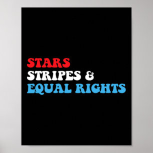 Affiche Stripes Et Égalité Des Droits 4 Juillet Femmes Pat
