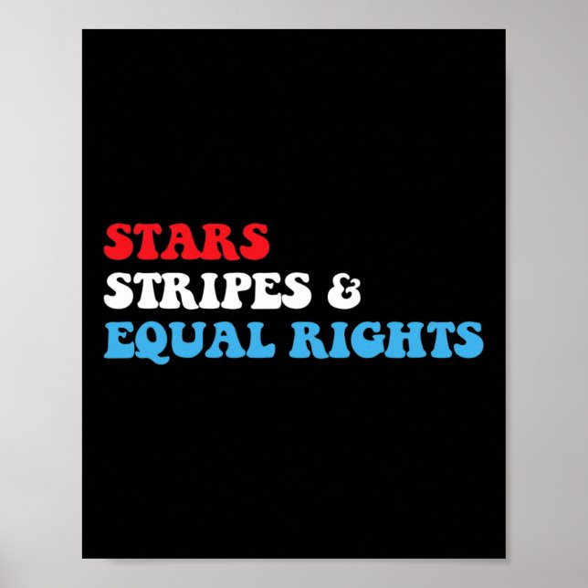 Affiche Stripes Et Égalité Des Droits 4 Juillet Femmes Pat (Devant)