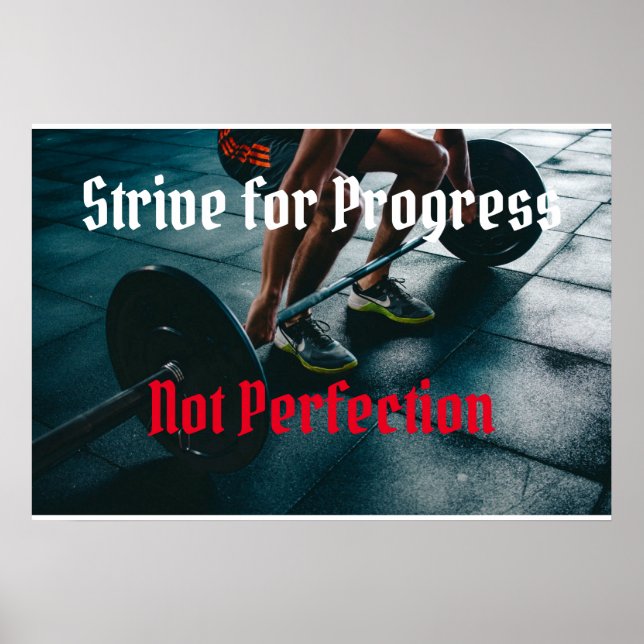Affiche Strive For Progress Not Perfection (Devant)