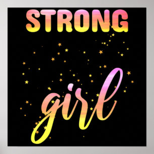 Affiche Strong Girl Pastel Star