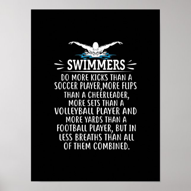 Affiche Strong Swim Swimming Toxits For Men Women (Devant)