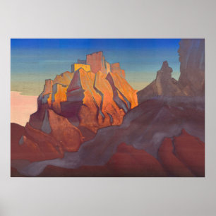 Affiche Stronghold tibétain, Basgo de Nicholas Roerich