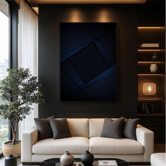 Affiche Structure de nuit bleue (Créateur téléchargé)
