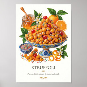 Affiche Struffoli – Vintage Italian Dessert
