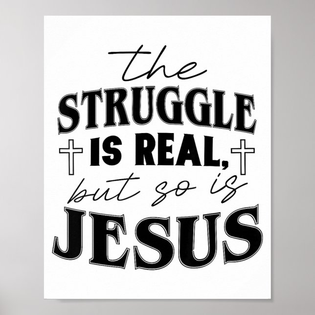 Affiche Struggle And Jesus For Christian God Lover Funny  (Devant)