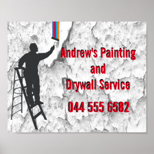 Affiche Stucco Painting Service Handyman Home Repair Fab B