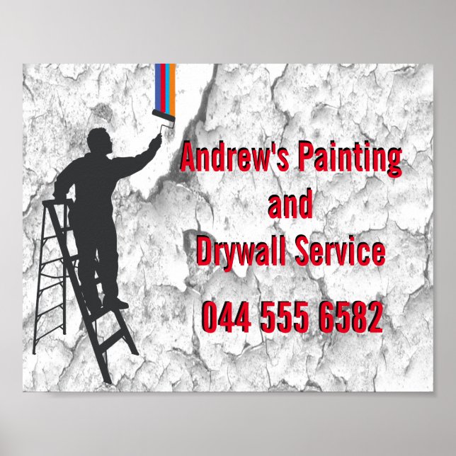 Affiche Stucco Painting Service Handyman Home Repair Fab B (Devant)