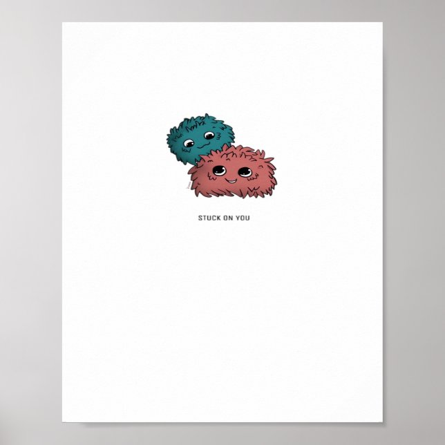 Affiche Stuck On You Minimal Heartfelt Design  (Devant)