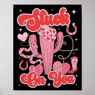 Affiche Stuck On You Saint-Valentin Plante de Cactus Plant