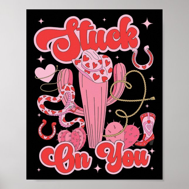 Affiche Stuck On You Saint-Valentin Plante de Cactus Plant (Devant)