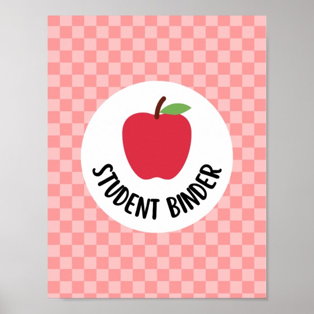 Affiche student binder title page insert for teachers (Devant)