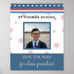 Affiche student election campaign with photo class