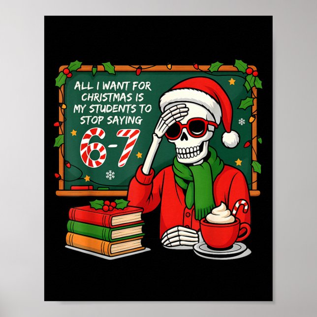 Affiche Students Saying 6-7 67 Six Seven Funny Teacher Chr (Devant)