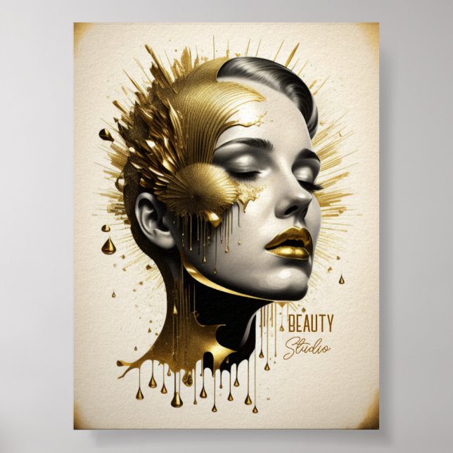 Affiche Studio de beauté éditable commercial (Devant)