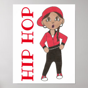 Affiche Studio de danse danseuse Hip hop Décor Hiphop