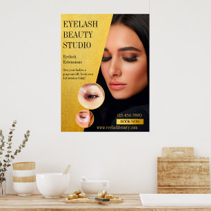 Affiche Studio de Extensions de Cils Personnalisé Taille M