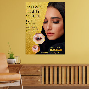 Affiche Studio de extensions de cils personnalisées Grande