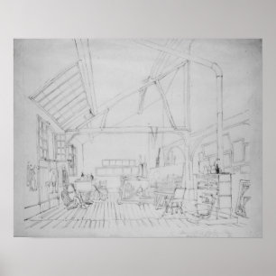 Affiche Studio de Richard Parkes Bonington à Paris