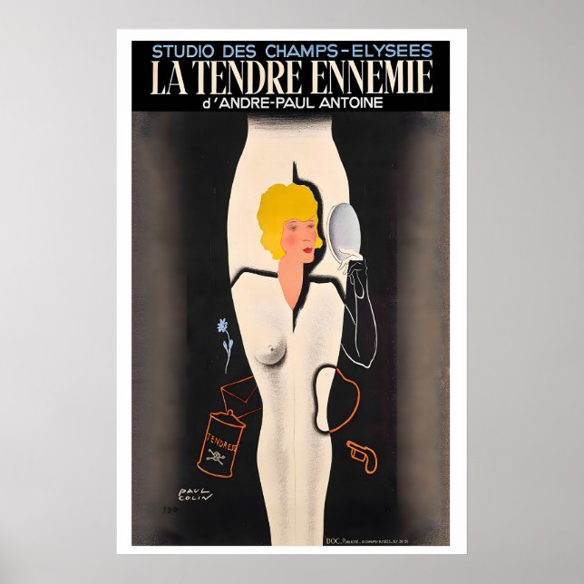 Affiche Studio des Champs-Élysées L'Ennemi tendre Vintage (Devant)