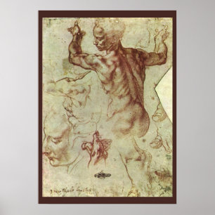Affiche Study of Libyan Sibyl by Michelangelo
