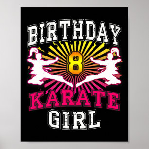 Affiche Stuff pour fille de 8e anniversaire - Karate 8 ans