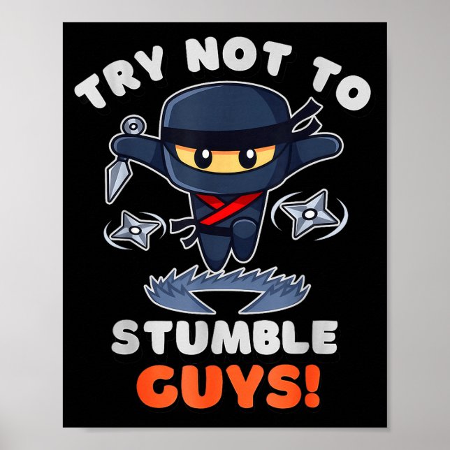 Affiche Stumble Guys Ninjas Games Stumble Guys Tee Kids  (Devant)