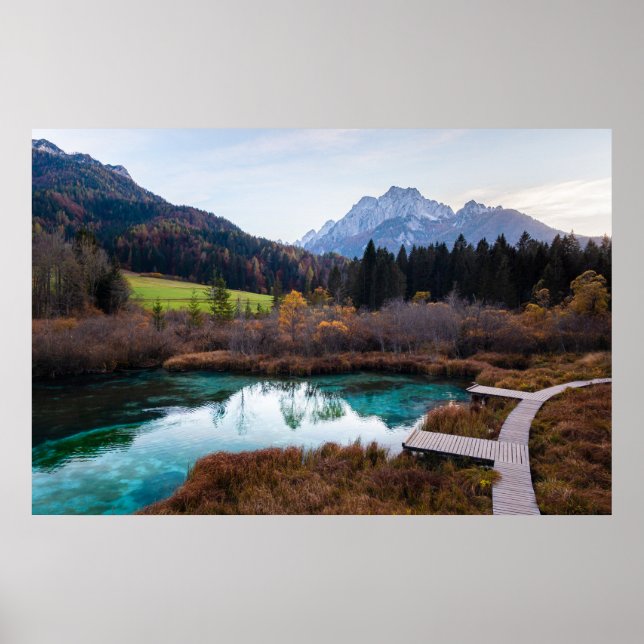 Affiche Stunning Zelenci, Slovénie en automne (Devant)