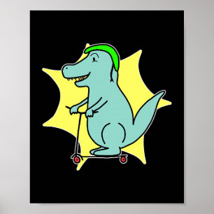 Affiche Stunt Scooter Dinosaur Scooter Dragon Comédie Anim