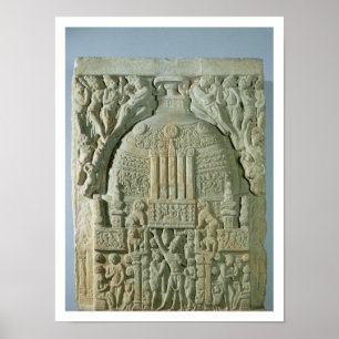 Affiche Stupa bouddhiste, Nagarjunakonda (chaux)