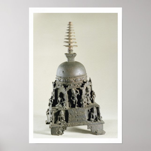 Affiche Stupa, Pala, Nalanda, Bihar (bronze) (Devant)