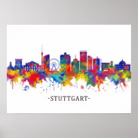 Stuttgart Germany Skyline