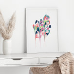 Affiche Style Abstrait Marbre Botanique Formes Artwork<br><div class="desc">Poster Abstrait Floral Minimaliste Art Design</div>