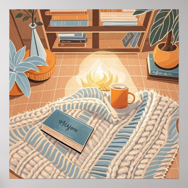 Affiche Style Bohème chaud et abstrait cosy (Devant)