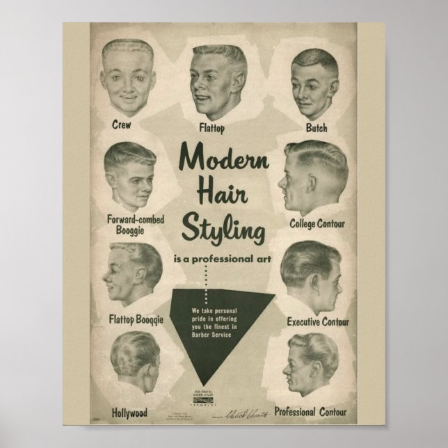 AFFICHE STYLE CHEVEUX MODERNE (Devant)