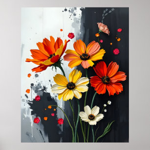 Affiche Style Cosmo Floral