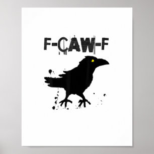 Affiche Style Créatif Humour Corbeau Café Grunge
