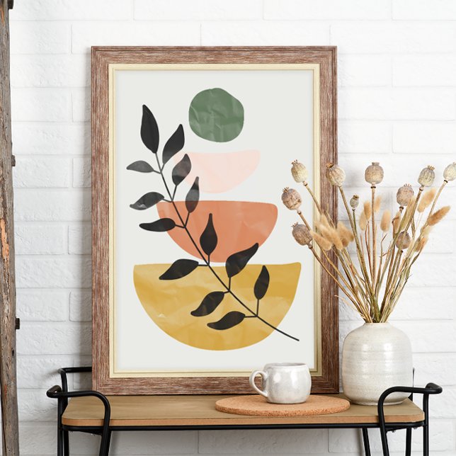 Affiche Style d'art boho moderne feuilles (Créateur téléchargé)