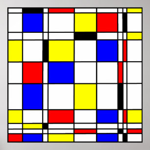 Affiche Style d'art de Mondrian