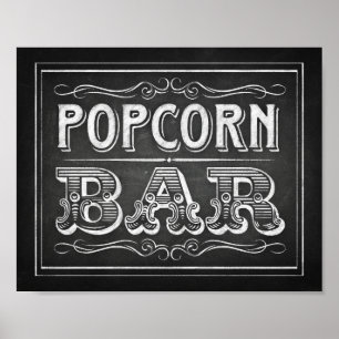 Affiche Style de calque BARRE POPCORN Signe Imprimer