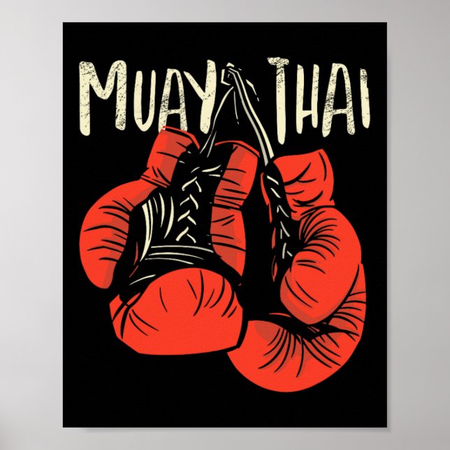 Affiche Style de combat de boxe thaïlandaise féroce pour l (Devant)