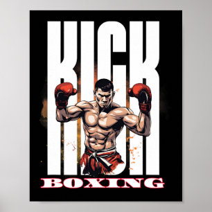 Affiche Style de combat de kickboxing