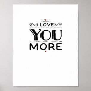 Affiche Style de conception artistique « Je t'aime plus »