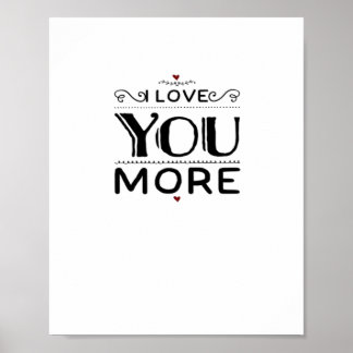Affiche Style de conception artistique « Je t'aime plus »