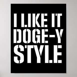 Affiche Style de Doge conservateur républicain américain
