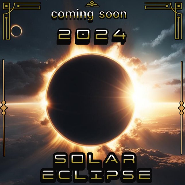 Affiche Style de film Solar Eclipse 2024 (Movie poster solar eclipse)
