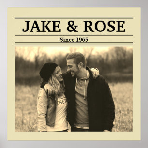 Affiche Style de journal (Personnaliser la photo et le tex