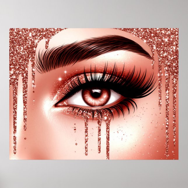 Affiche ✨ Style de Maquillage des Yeux Glam Pour les Espac (Devant)