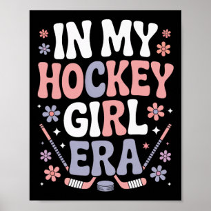 Affiche Style de patinoire à mon époque de fille de hockey