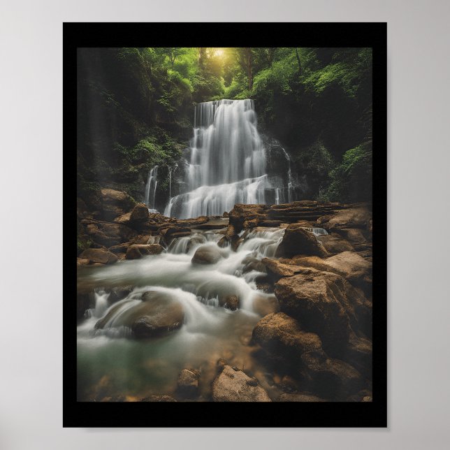 Affiche Style de vie en cascade_ Chutes pastel et appel de (Devant)